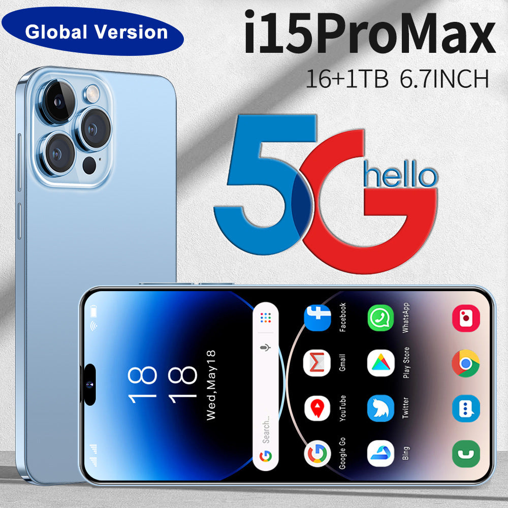 i15 promax الهواتف الذكية 16 + 1tb التجارة الخارجية بقعة مصنع باسم الروبوت الهواتف الذكية بالجملة